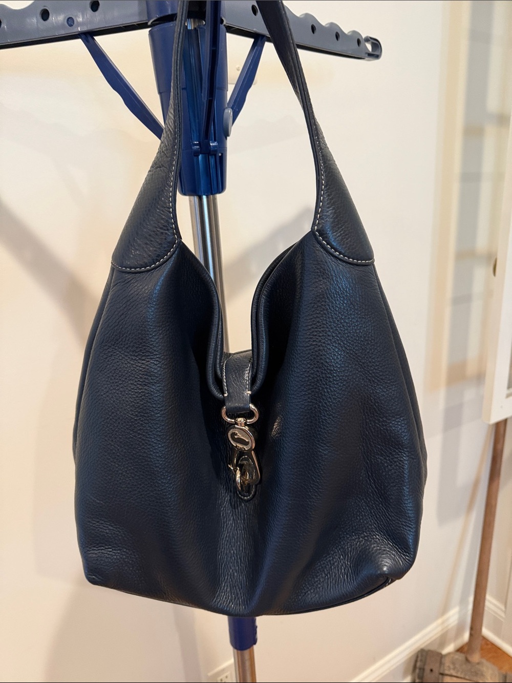Dooney & Bourke Navy Leather Purse with “Gold” Hardware…